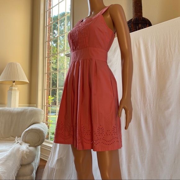 Women’s Sleeveless Pink Dress, 100% Cotton, Size 0 - Picture 3 of 5